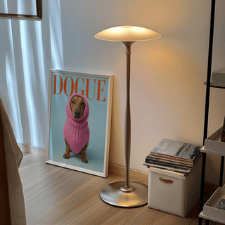 Pet lover’s Funny Daschund Print in pink, blue, brown for wall art