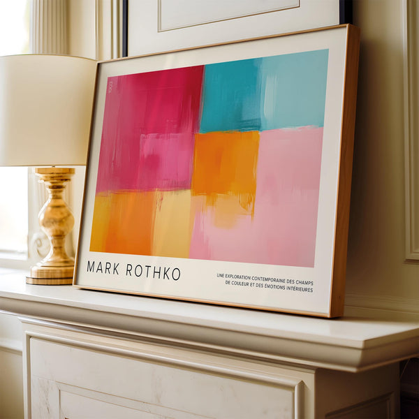 Art prints horizontal featuring bold warm tones for modern living areas