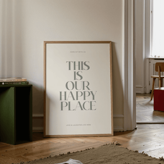 Inspirational Wall Sign poster in Green and Beige, ideal for office setting