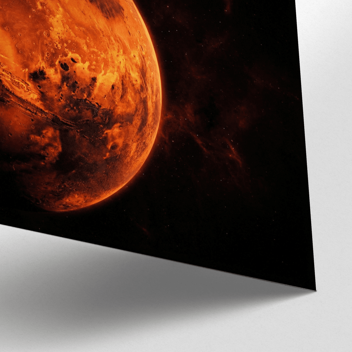 Contemporary Mars Wall Art in Orange and Black for teen room décor