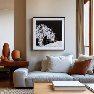 Creative space using modern abstract japanese tiger art