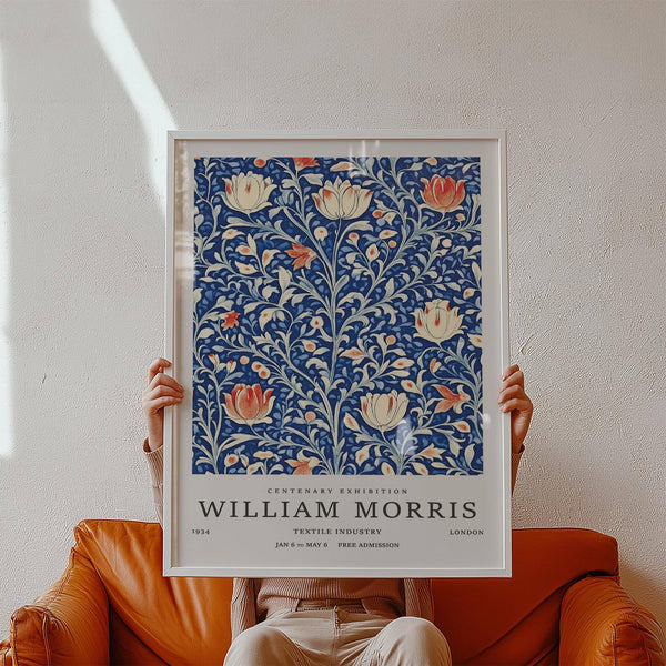 Coral-toned vintage flower wall art with leaf details for cozy interiors