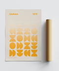 Full view of geometric layout in Posters Bauhaus with 1919 typography.