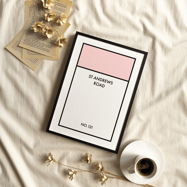 Street Name Family Personal poster, Multicolored accent for entryway