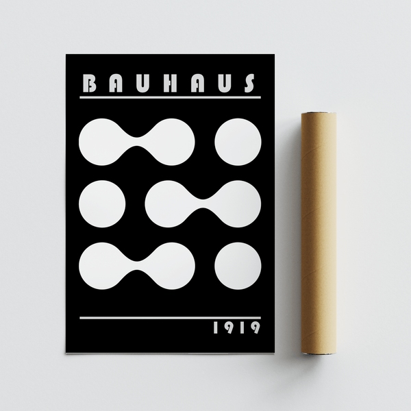 Modern Abstract Geometric Print for bedroom wall art in White