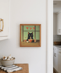 Ramen Cat Art poster with vibrant hues for bedroom wall design
