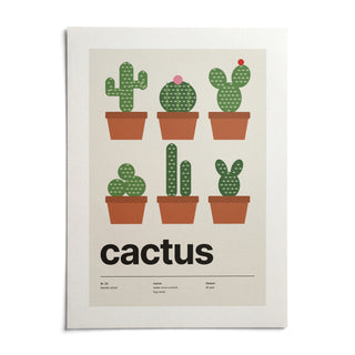 Cacti Print, shown as an unframed paper print on a plain white background