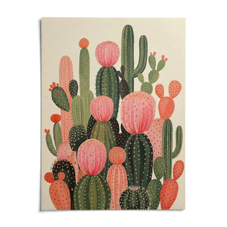 Cactus Print, shown as an unframed paper print on a plain white background