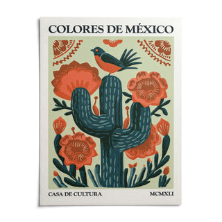 Cactus Wall Art, shown as an unframed paper print on a plain white background