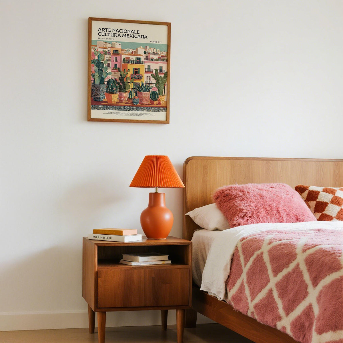 Cactus collection in Mexican ceramic pots in Latin American Wall Art.