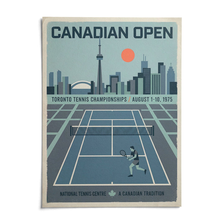 Canadian Open Tennis Art Print, shown as an unframed paper print on a plain white background