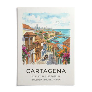 Cartagena Art Print, shown as an unframed paper print on a plain white background