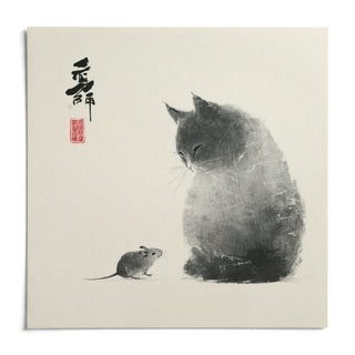 Cat And Mouse, shown as an unframed paper print on a plain white background