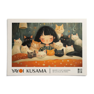 Cat Art Print, shown as an unframed paper print on a plain white background