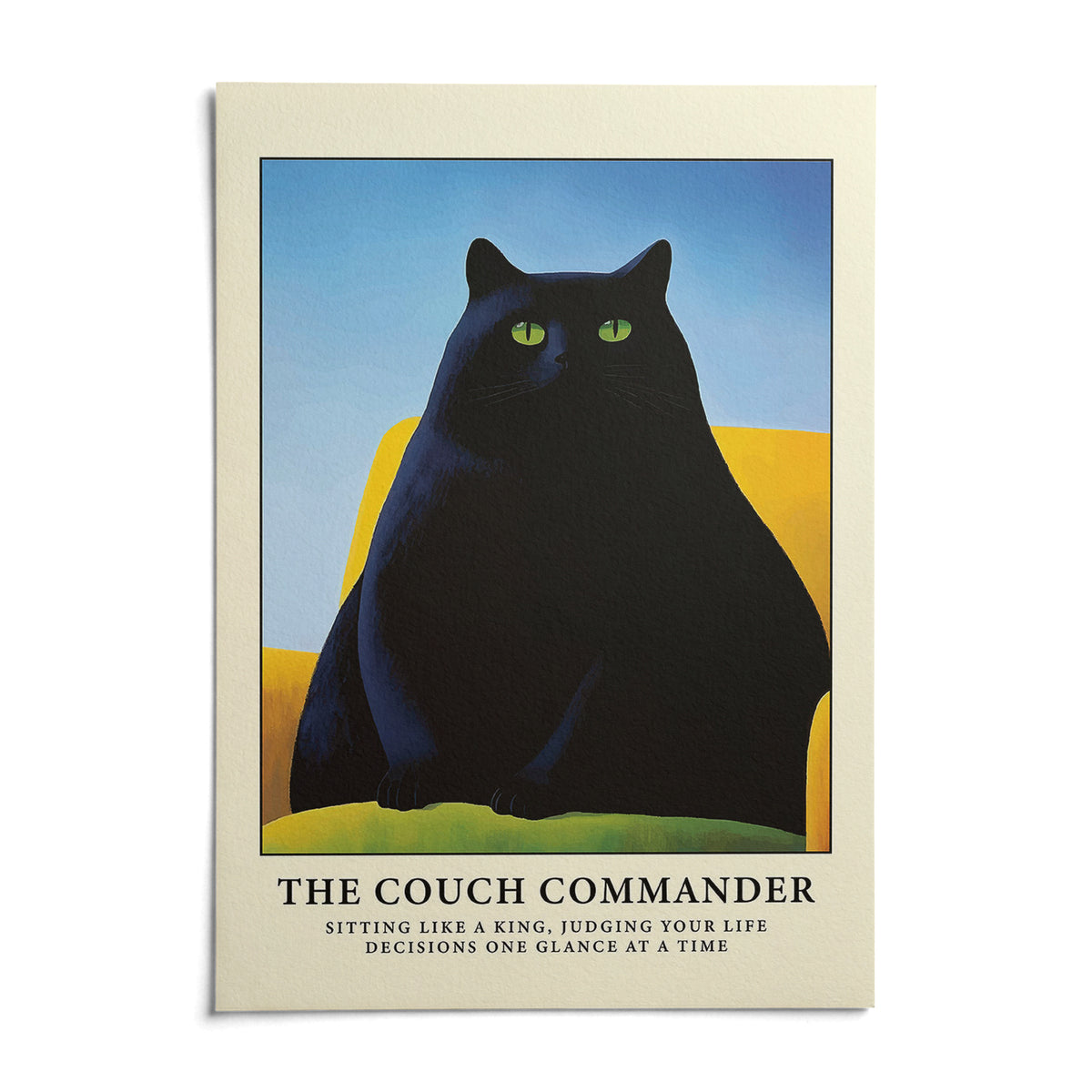 Cat Funny Poster, shown as an unframed paper print on a plain white background