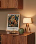 William Morris Fox Print featuring vintage botanical textures and natural tones.