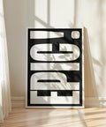 Large EPIC text art for contemporary spaces