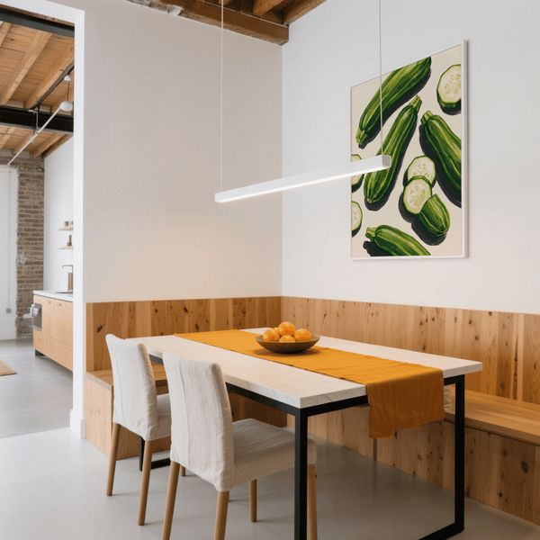 Zucchini Wall Art with stylized green produce, ideal for kitchen