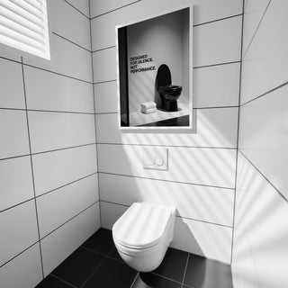 Sarcastic Funny Toilet Wall Art for clean, modern restrooms.