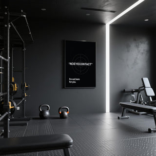 Motivational gym art for intense workout spaces.