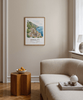 Amalfi Coast Wall Art close-up of cathedral facade and stacked rooftops
