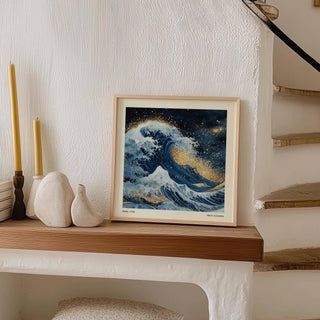 high-quality wall art of the ocean print with bold contrasts