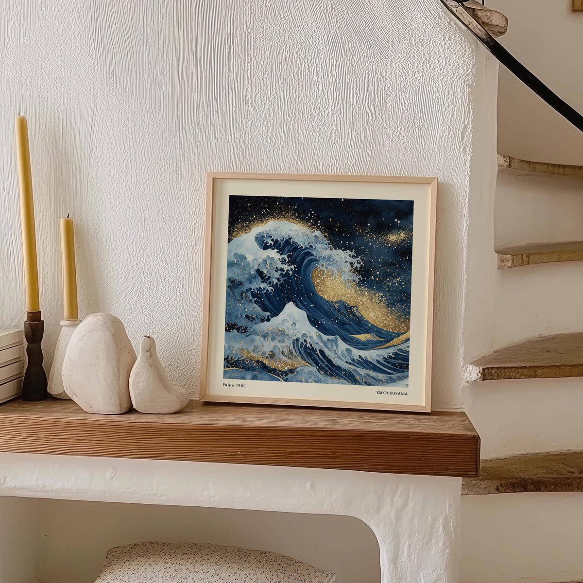 high-quality wall art of the ocean print with bold contrasts