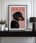 Stylish Pet Wall Art featuring brown and black tones for modern living room