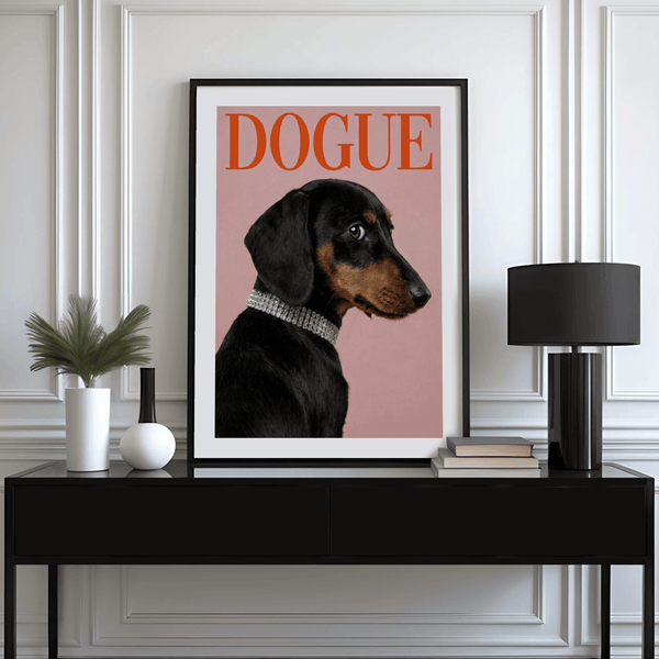 Stylish Pet Wall Art featuring brown and black tones for modern living room