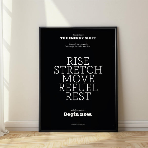 Modern minimalist Motivational Posters with Quotes in black and white.