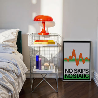 Audio-themed retro music poster with clean layout.