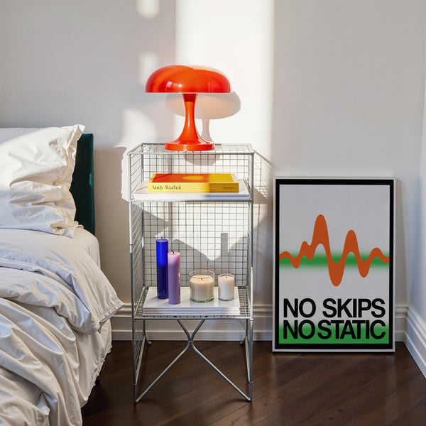 Audio-themed retro music poster with clean layout.