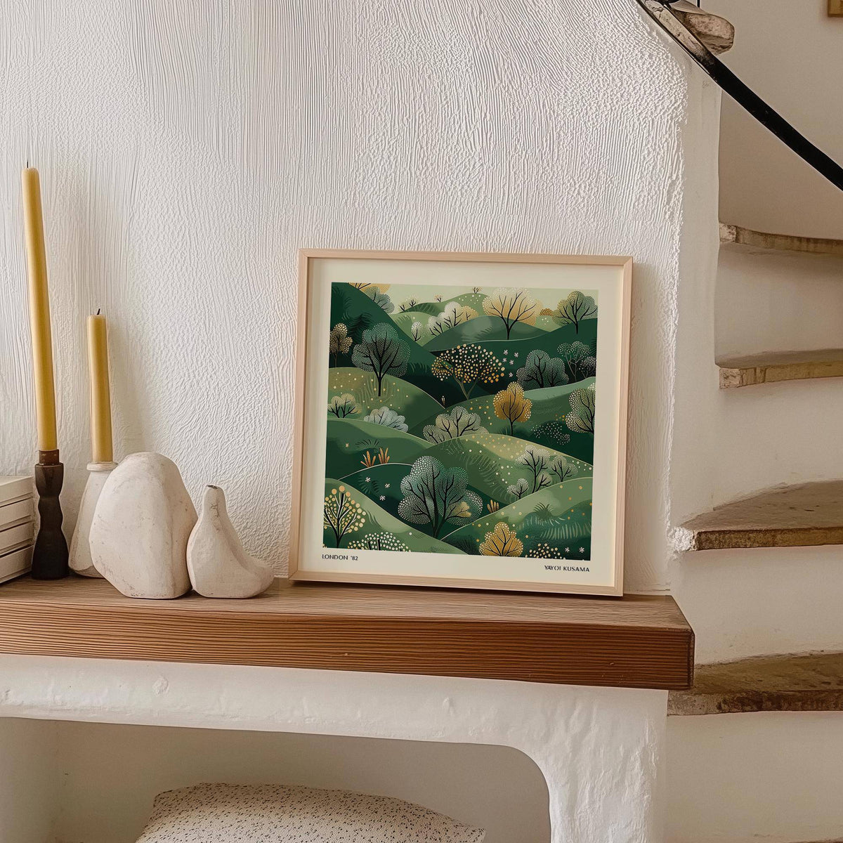 Minimalist large nature wall art ideal for peaceful interior styling