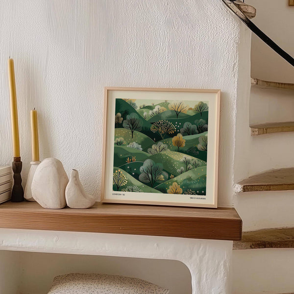 Minimalist large nature wall art ideal for peaceful interior styling