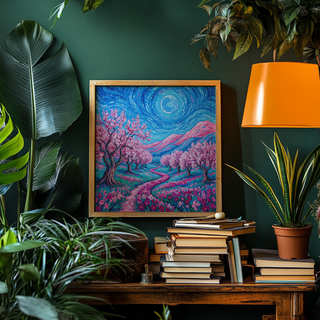 Van Gogh Floral Print multicolored art print suitable for dining room
