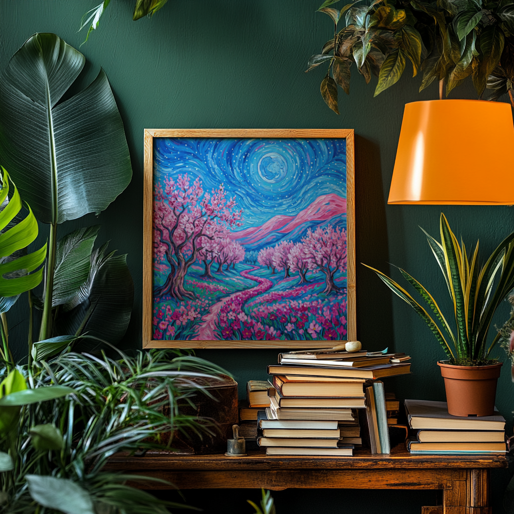 Van Gogh Floral Print multicolored art print suitable for dining room