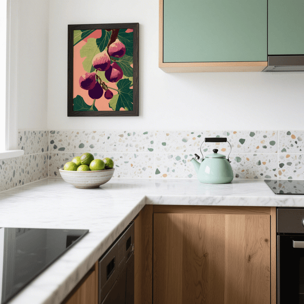 Fig Wall Art art print, pink and purple hues, perfect for bedroom art