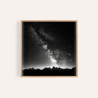 Milky Way Print in Black and White for living room wall art