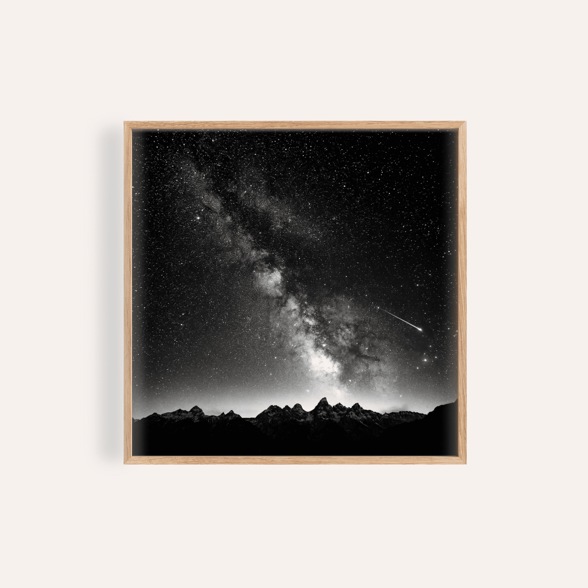 Milky Way Print in Black and White for living room wall art