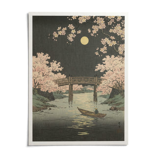 Cherry Blossom Art Print, shown as an unframed paper print on a plain white background