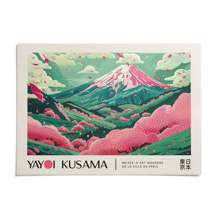 Cherry Blossom Art, shown as an unframed paper print on a plain white background