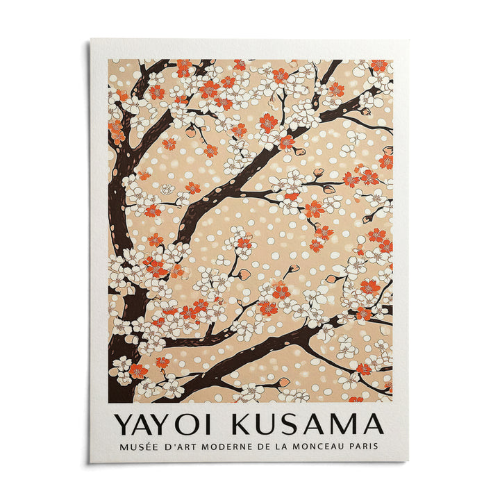 Cherry Blossom Tree Art, shown as an unframed paper print on a plain white background