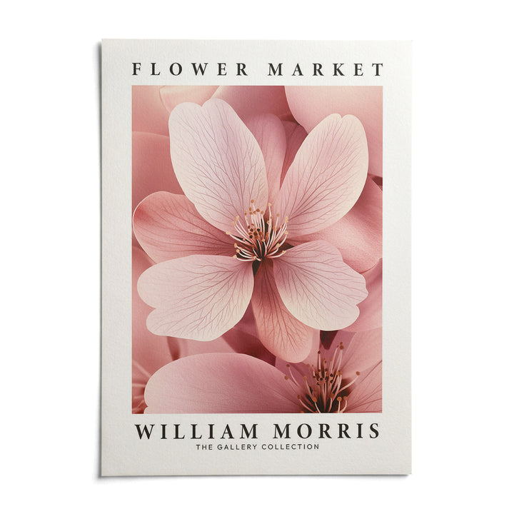 Cherry Blossom Wall Art, shown as an unframed paper print on a plain white background