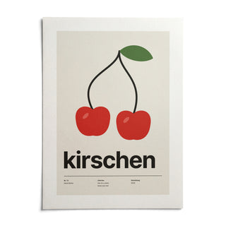 Cherry Print, shown as an unframed paper print on a plain white background