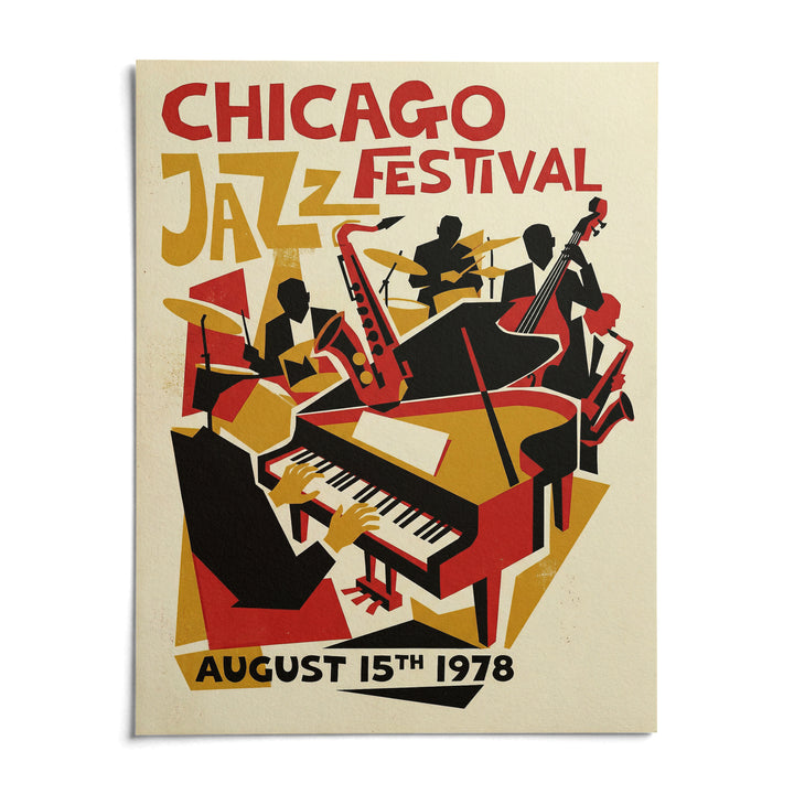 Chicago Jazz Festival Poster, shown as an unframed paper print on a plain white background