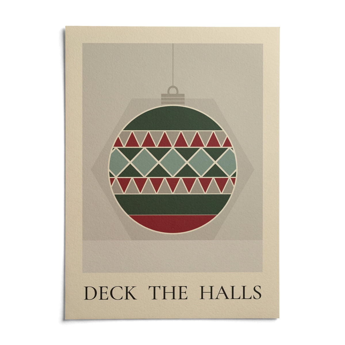 Christmas Bauble Print, shown as an unframed paper print on a plain white background