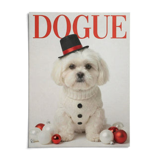 Christmas Shih Tzu Poster, shown as an unframed paper print on a plain white background
