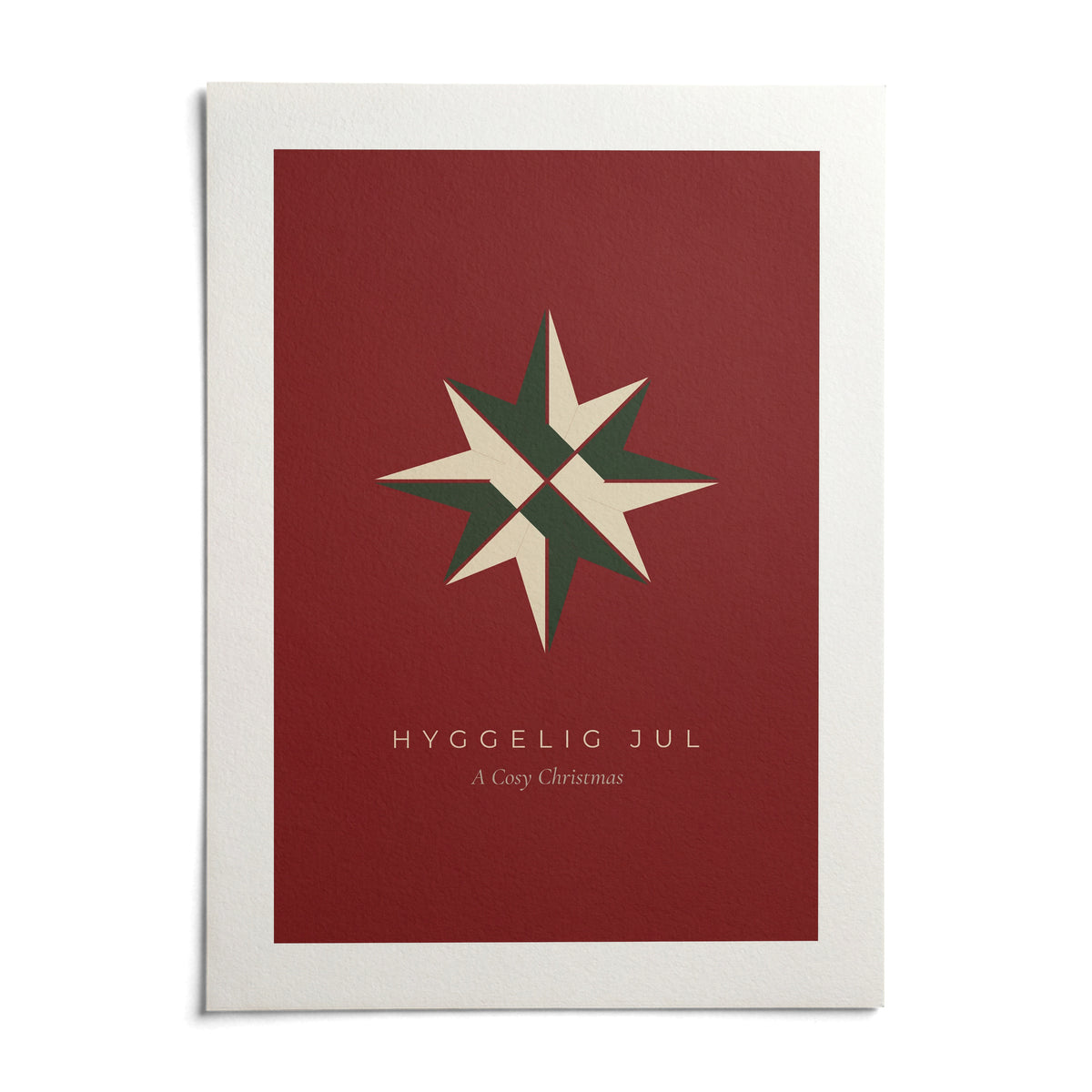 Christmas Star Print, shown as an unframed paper print on a plain white background