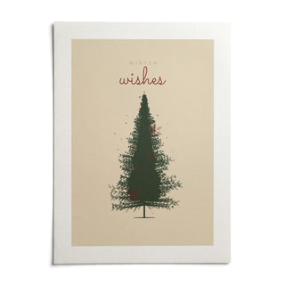 Christmas Tree Print, shown as an unframed paper print on a plain white background