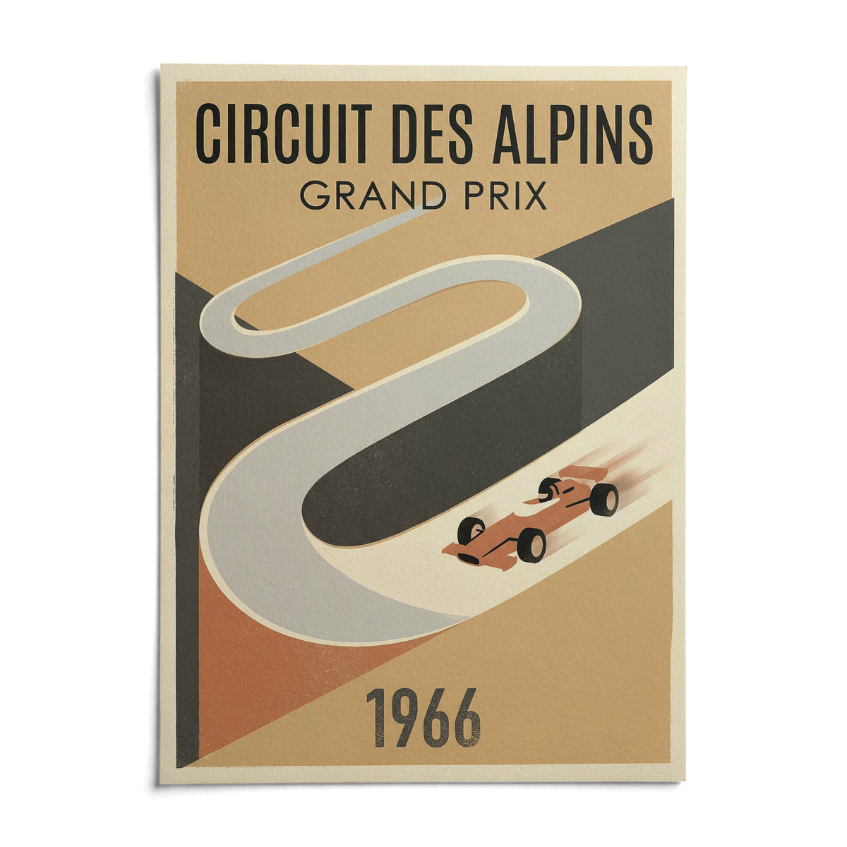 Circuit Des Alpins Art Print, shown as an unframed paper print on a plain white background